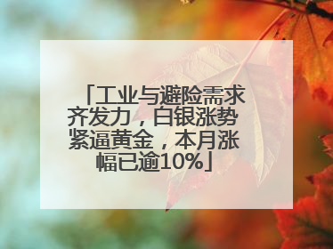 工业与避险需求齐发力，白银涨势紧逼黄金，本月涨幅已逾10%