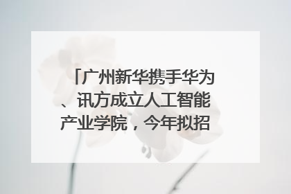 广州新华携手华为、讯方成立人工智能产业学院，今年拟招生150人