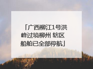 广西柳江1号洪峰过境柳州 辖区船舶已全部停航