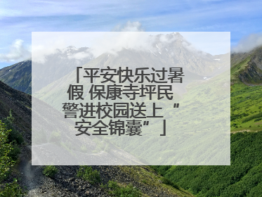 平安快乐过暑假 保康寺坪民警进校园送上“安全锦囊”
