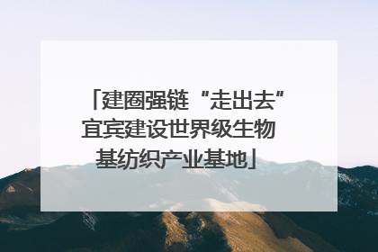 建圈强链“走出去” 宜宾建设世界级生物基纺织产业基地