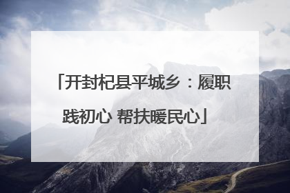 开封杞县平城乡：履职践初心 帮扶暖民心