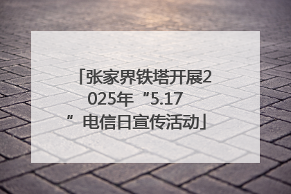 张家界铁塔开展2025年“5.17”电信日宣传活动