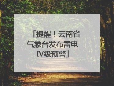 提醒！云南省气象台发布雷电Ⅳ级预警