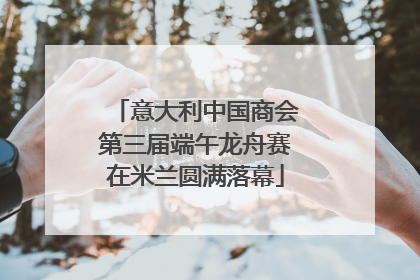 意大利中国商会第三届端午龙舟赛在米兰圆满落幕