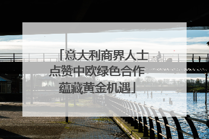 意大利商界人士点赞中欧绿色合作蕴藏黄金机遇