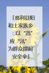 慈利县阳和土家族乡：以“迅”应“汛” 为群众撑起安全伞