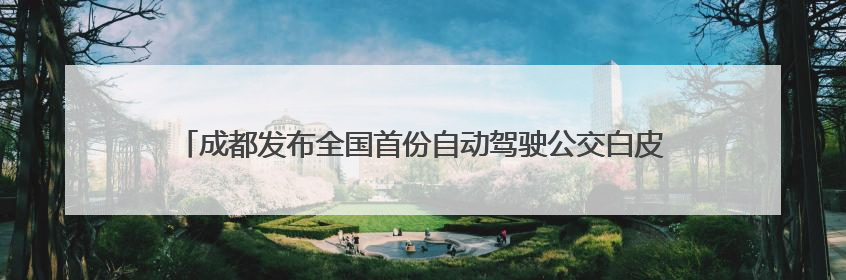成都发布全国首份自动驾驶公交白皮书，无人公交12公里线路即将实测