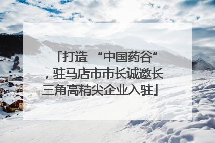 打造 “中国药谷”，驻马店市市长诚邀长三角高精尖企业入驻