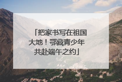 把家书写在祖国大地！鄂藏青少年共赴端午之约