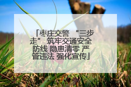 枣庄交警 “三步走” 筑牢交通安全防线 隐患清零 严管违法 强化宣传