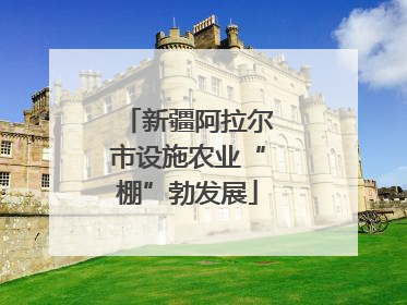 新疆阿拉尔市设施农业“棚”勃发展