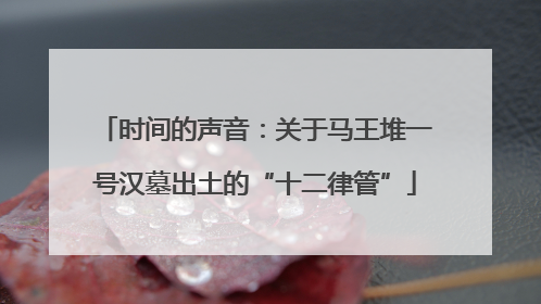 时间的声音：关于马王堆一号汉墓出土的“十二律管”