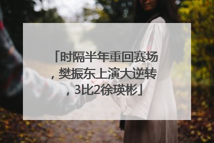 时隔半年重回赛场，樊振东上演大逆转，3比2徐瑛彬