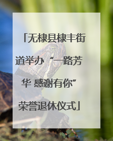无棣县棣丰街道举办“一路芳华 感谢有你”荣誉退休仪式
