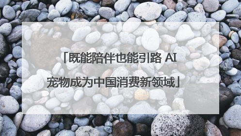 既能陪伴也能引路 AI宠物成为中国消费新领域