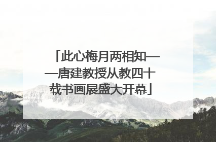 此心梅月两相知——唐建教授从教四十载书画展盛大开幕