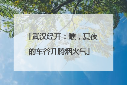 武汉经开：瞧，夏夜的车谷升腾烟火气