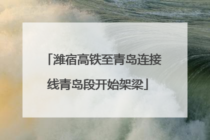 潍宿高铁至青岛连接线青岛段开始架梁