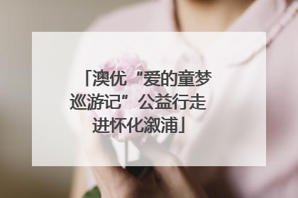 澳优“爱的童梦巡游记”公益行走进怀化溆浦