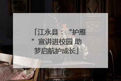 江永县：“护雁”宣讲进校园 助梦启航护成长