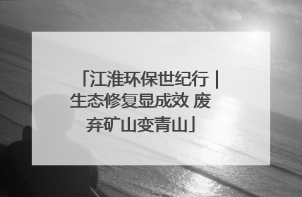 江淮环保世纪行｜生态修复显成效 废弃矿山变青山