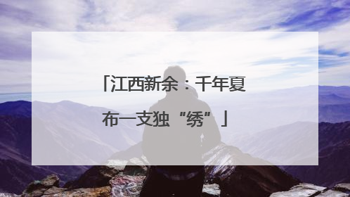 江西新余：千年夏布一支独“绣”