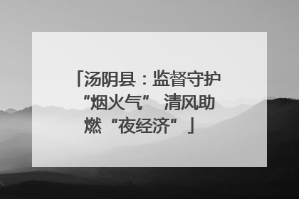 汤阴县：监督守护“烟火气” 清风助燃“夜经济”