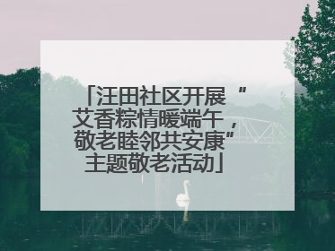 汪田社区开展“艾香粽情暖端午，敬老睦邻共安康”主题敬老活动