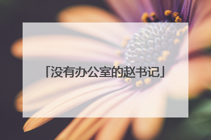 没有办公室的赵书记
