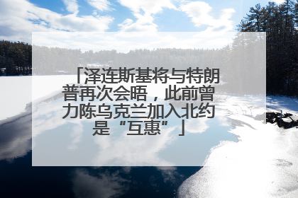 泽连斯基将与特朗普再次会晤，此前曾力陈乌克兰加入北约是“互惠”
