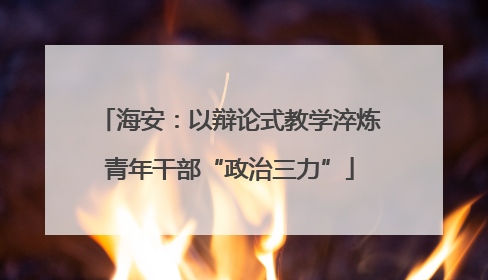 海安：以辩论式教学淬炼青年干部“政治三力”