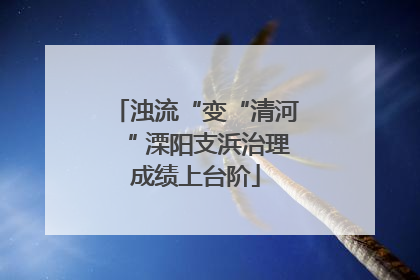 浊流“变“清河“ 溧阳支浜治理成绩上台阶