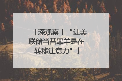深观察丨“让美联储当替罪羊是在转移注意力”