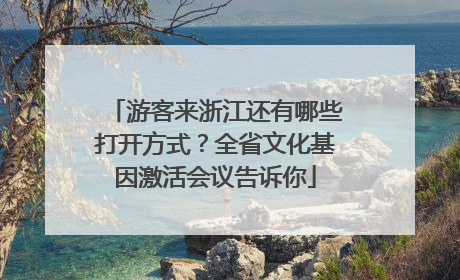 游客来浙江还有哪些打开方式？全省文化基因激活会议告诉你