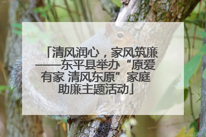 清风润心，家风筑廉——东平县举办“原爱有家 清风东原”家庭助廉主题活动