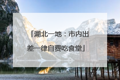 湖北一地：市内出差一律自费吃食堂