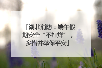 湖北消防：端午假期安全“不打烊”，多措并举保平安