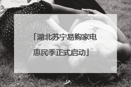 湖北苏宁易购家电惠民季正式启动