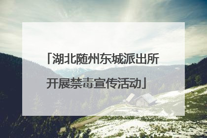 湖北随州东城派出所开展禁毒宣传活动