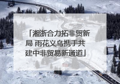 湘浙合力拓非贸新局 雨花义乌携手共建中非贸易新通道
