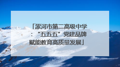 漯河市第二高级中学：“五五五”党建品牌赋能教育高质量发展