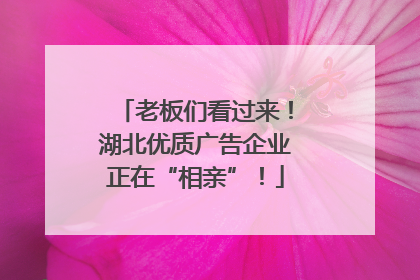 老板们看过来！湖北优质广告企业正在“相亲”！