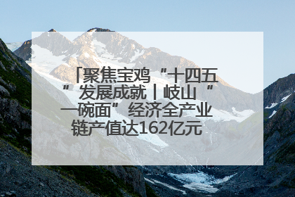 聚焦宝鸡“十四五”发展成就丨岐山“一碗面”经济全产业链产值达162亿元 入选全国典型县