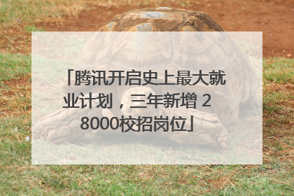 腾讯开启史上最大就业计划，三年新增 28000校招岗位