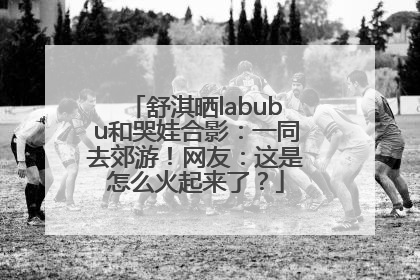 舒淇晒labubu和哭娃合影：一同去郊游！网友：这是怎么火起来了？