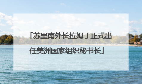 苏里南外长拉姆丁正式出任美洲国家组织秘书长