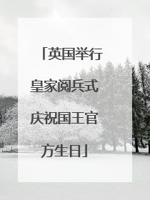 英国举行皇家阅兵式庆祝国王官方生日
