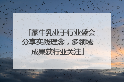 蒙牛乳业于行业盛会分享实践理念，多领域成果获行业关注