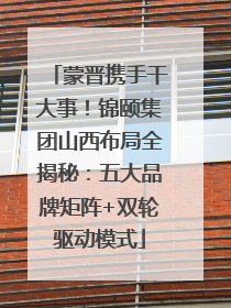 蒙晋携手干大事！锦颐集团山西布局全揭秘：五大品牌矩阵+双轮驱动模式